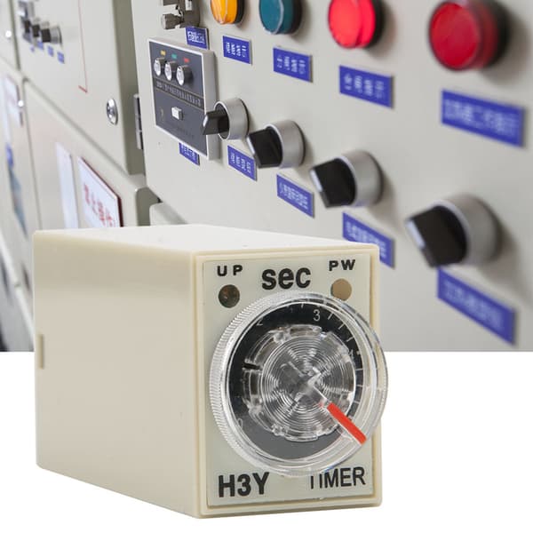 H3Y 2 8P Timerrelé 0 til 5 Sekunder Dial Timing 5A Flerbruks 12VDC