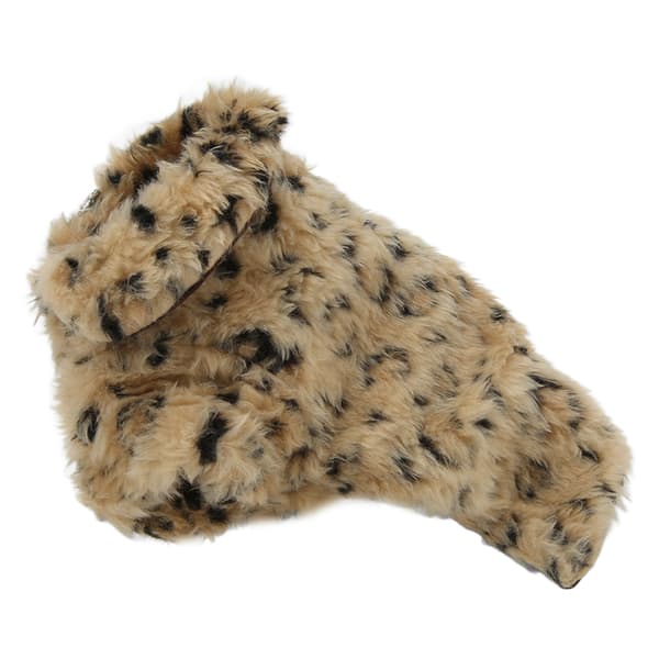 Kappa Retro Plyschvalpjacka med Leopardtryck för Husdjur för Höst och Vinter
