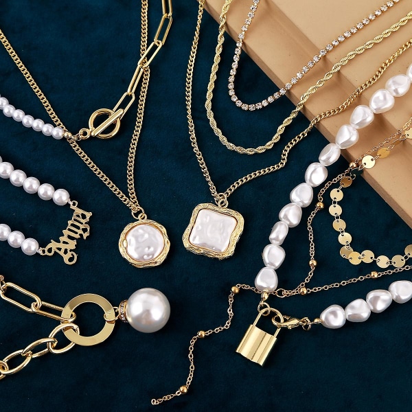 Halsband Barock Pearl Fashion Smycken B1796 N2012-17