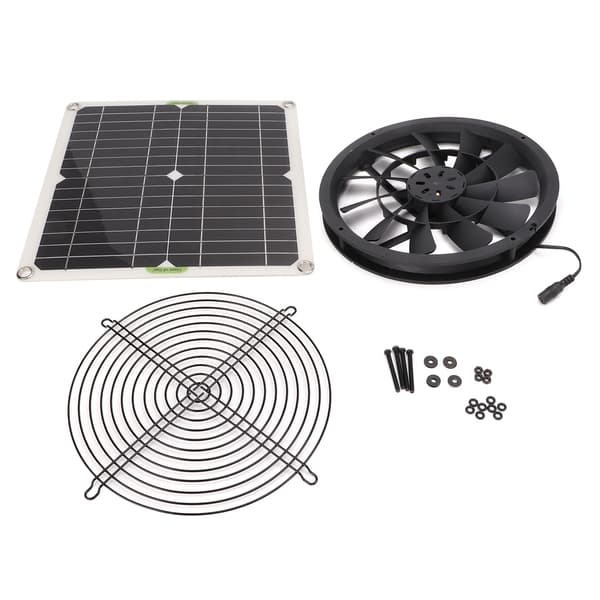 10 tommer 100W solpanelventilator til RV Yacht Drivhus Badeværelse