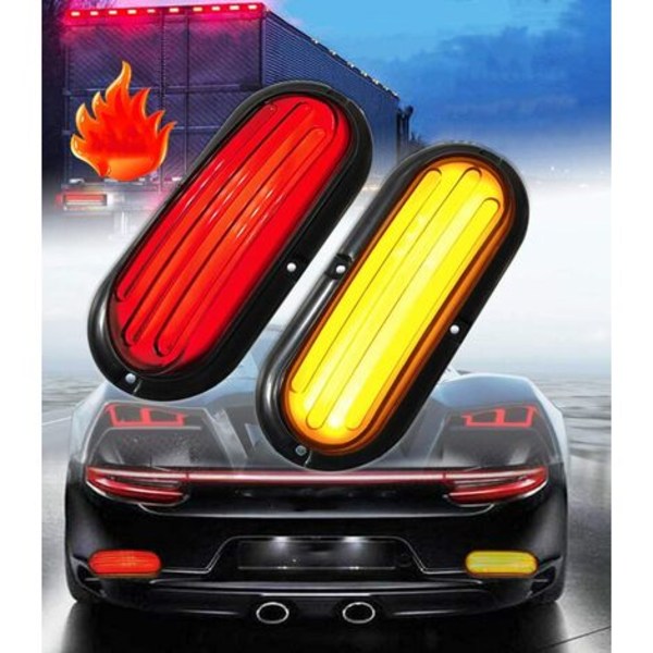 2 stk 74 LED sekventielt blinklys bremselys Baglygte Strobelys til lastbil Trailer Vogn Car Caravan Modificeret Lys