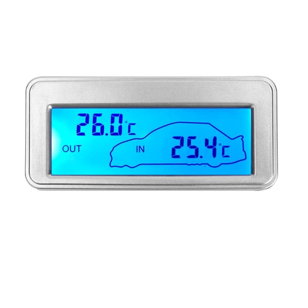 Bil Digital 12V LCD Innendørs Utendørs Termometer Temperaturmåler