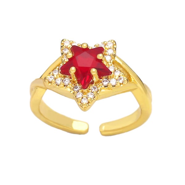 Ring Vintage Zircon Star Fashion Smycken Ac10153 purple