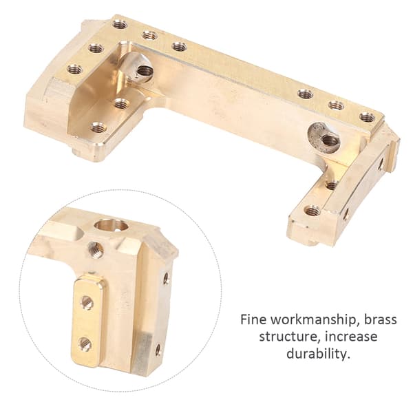 Messing Front Bumper Mount Servo Mount Fjernstyrt Modell Tilbehør Passer til Axial SCX10II RC Bil