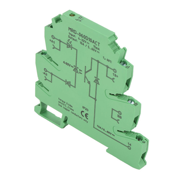 MRD060D10ACT Ultratunn 6,2 mm DC Solid State Relämodul Ingång 4-32VDC NO