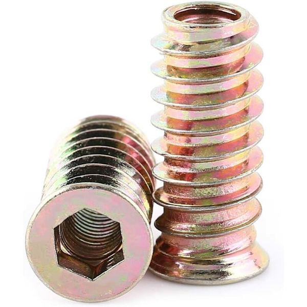20 stk/pakke (M6*25mm) Udvendige tænder sekskantede møbelskruer