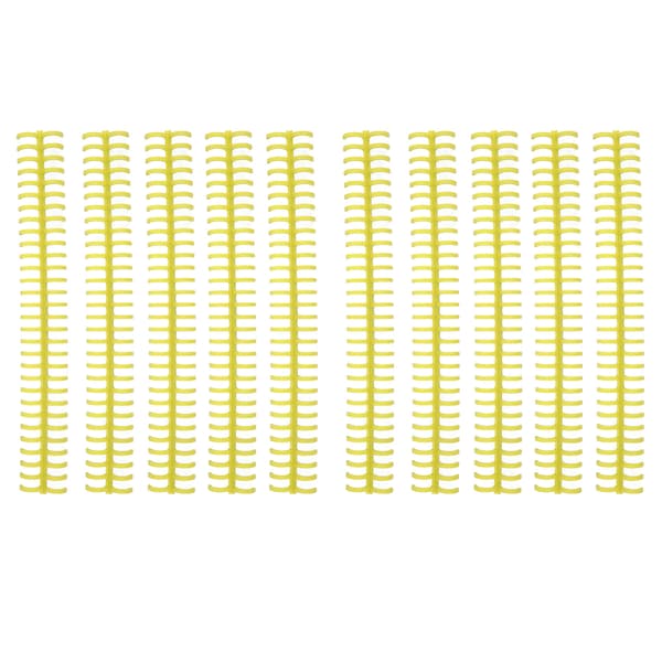 10 Bindende Spiralspoler Kamme 30 Huller Plaststrimler til Løse Blade 1,3 cm Diameter Gul