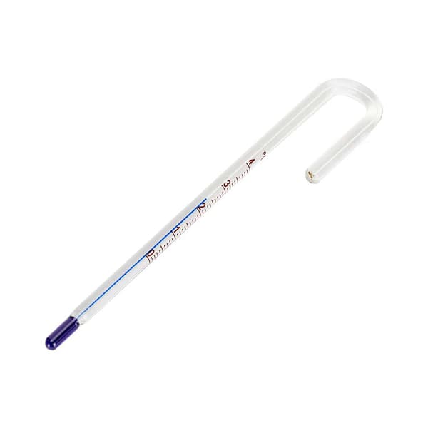 Högprecisions U-formad hängande glasakvariumtermometer 12 mm övervakar vattentemperaturen