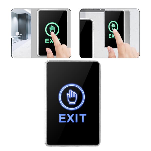 Touch Sensor Panel NO NC COM Exit LED Lys Adgangskontrol Switch Hjemmesikkerhed