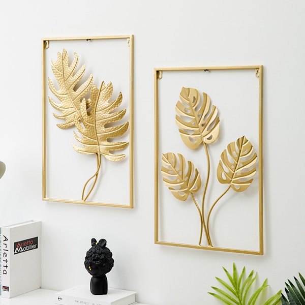 Rautataide olohuoneen kodin seinäkoristelu peltikuistilla seinäteline, vehnäkorva 40*3*60cm,