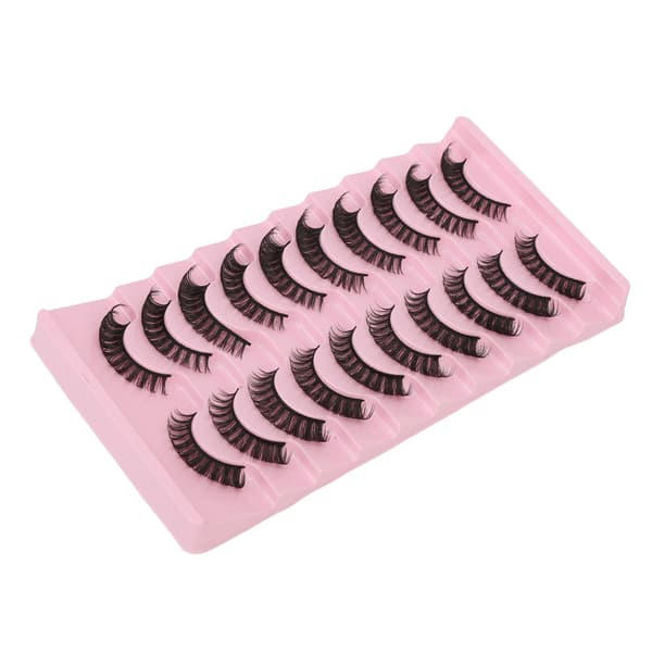 10 par DD Curl Wispy Fluffy Återanvändbara 3D Multi Layer Lösögonfransar för Smink Cosplay Typ 2