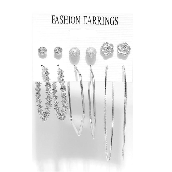 Örhängen Set Hoop Stud Modesmycken B2037 F13250