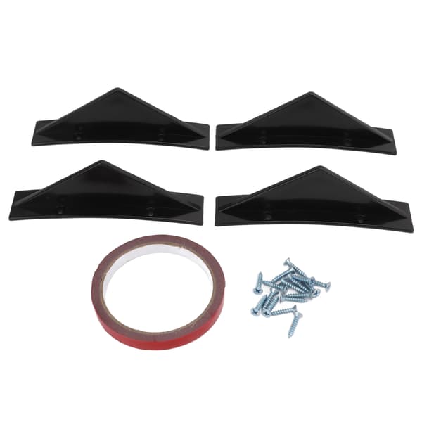 4 stk. bagkofanger ABS buet blank sort spoiler hajfinne universal til bil