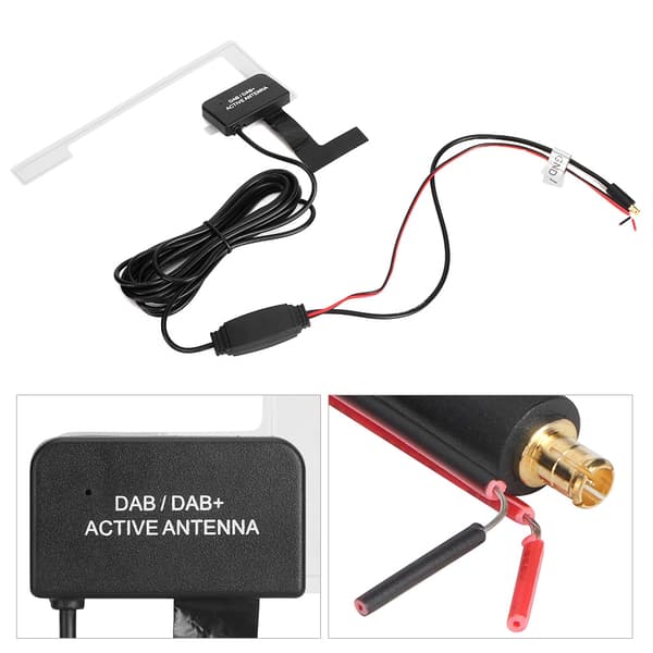 3 meter DAB MCX 20dB Digital Radio Patch Dold antenn med lim 12V