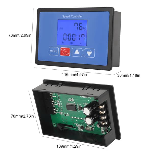 Børsteløs Motor Hastighetskontroller LCD-skjerm 6.5V-55V 30A Fjernkontroll Drift Stopp Timer