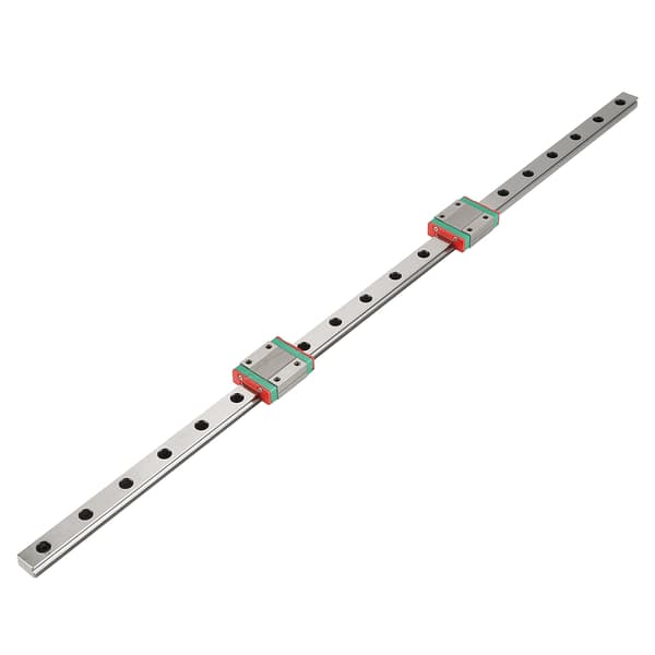 MGN12 Miniature Lineær Skinneguide 12mm Bredde 500mm 2 STK MGN12B Gliderblok