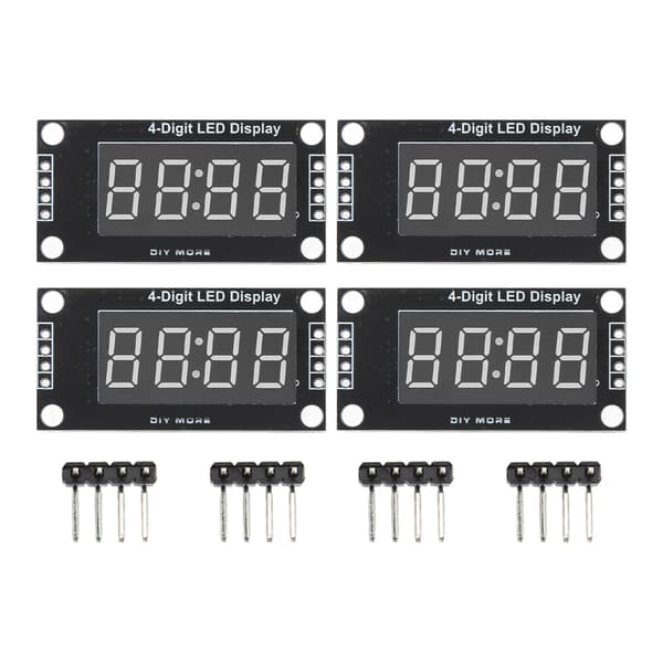 4 Sæt TM1637 Drivchip Digitalt Rør Display Modul 7 Segment 0,36 Tommer Grøn LED MRA110J