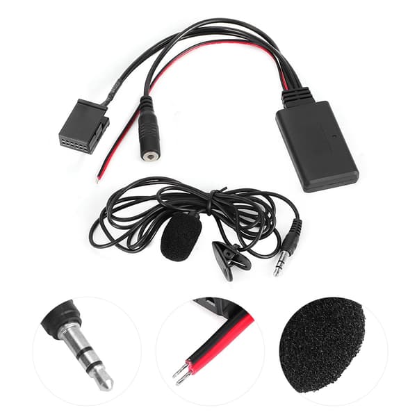AUXIN Bluetooth Mikrofon Lydkabeladapter Kompatibel med Opel CD30 CDC40 CD70 DVD90 Bilstereo