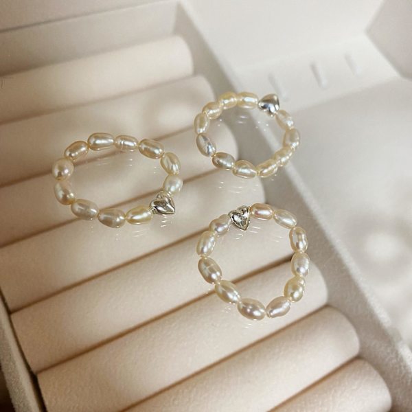 Sormus Pearl S925 hopea muotikorut Ac5443 4
