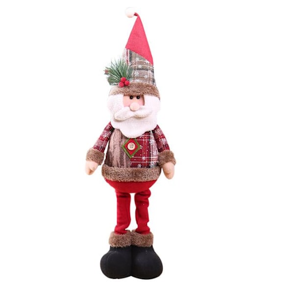 Liten gammal man docka infällbar juldekoration docka jul liten snöflinga pläd infällbar docka prydnader Kreativ jultomte Snowman Windo
