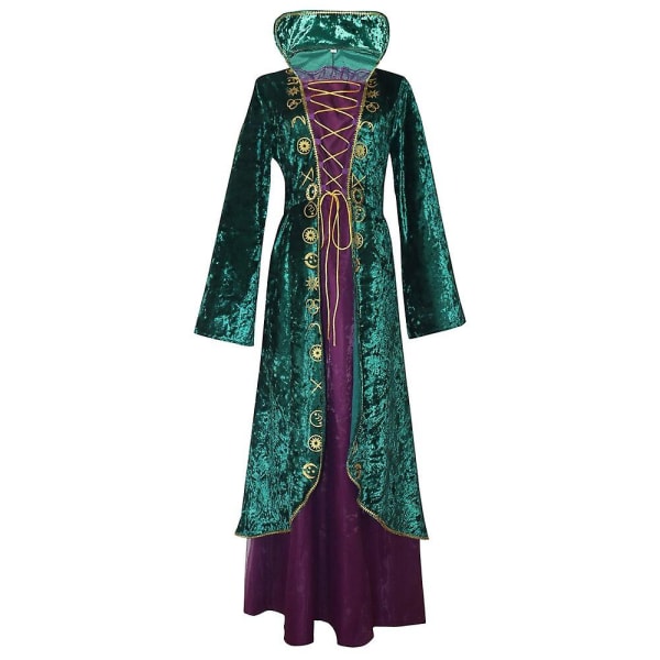 Häxa Vuxen Hooded Cape Color3 XL