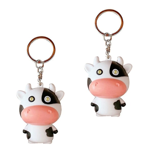 2st Cartoon Cow Nyckelring DIY-hänge Cartoon Cow Modeling Keyring Pendant Key Diy-hänge