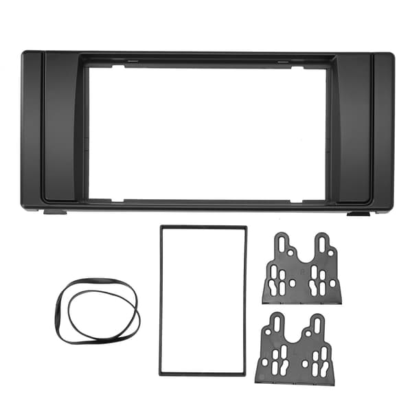 2Din Senterkontroll Audio Fascia Trim Navigasjon Panel Ramme Interiør Tilbehør Passer for 5-serie E39/X5 E53