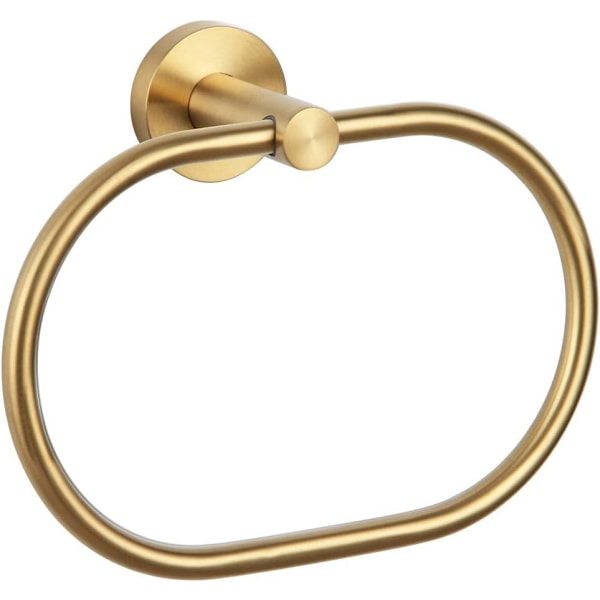 Oval håndklædering børstet guld