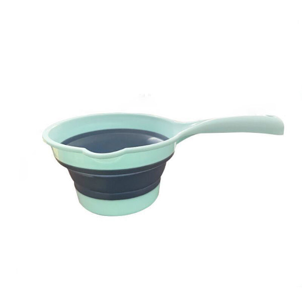 Hushållens långa handtag hopfällbar vattenslev bärbar kök light blue