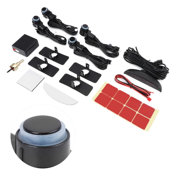 Intelligent parkeringsradararmssett 4 sensorprobe LED-skjerm bilryggeassistent system