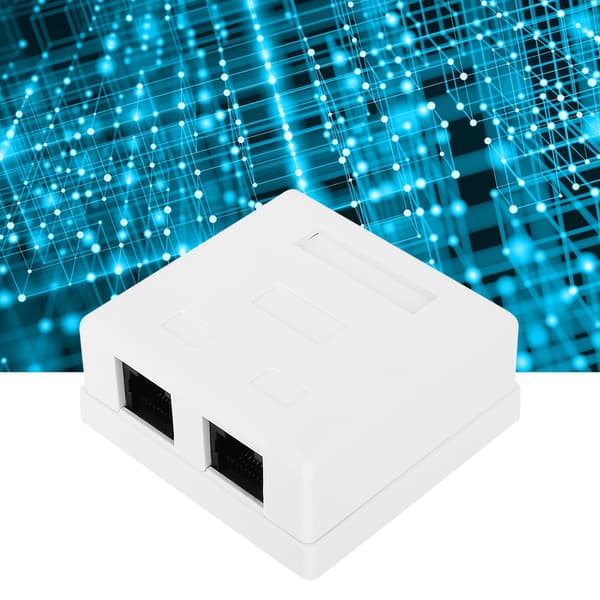 Dobbel Port Overflatemontert RJ45 8P8C Cat6 Nettverk Ethernet Patch Panel Boks