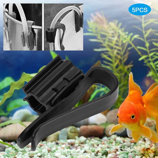 Akvarium Fisk Tank Vattenrör Fästklämma 5-delars set