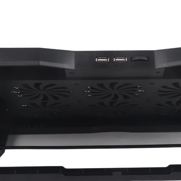 Bærbar Laptop Kølepude 6 Vifter Foldbar Justerbar Støjsvag Ergonomisk Sort