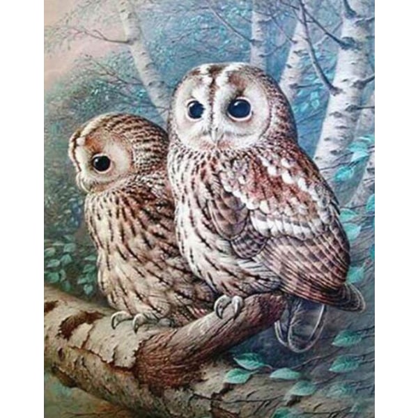 Woodland Owl Diamond painting (30x40cm)