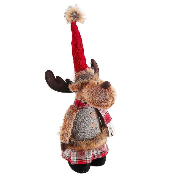 Julälg Stående plyschdocka Juldekorationer Plyschleksaker Ornament Dekor Julfest A red