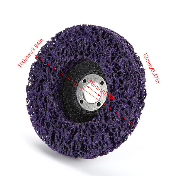 5-delt Poly Strip Skive Sæt 100 mm Diameter Ideel til Fjernelse af Maling og Rust
