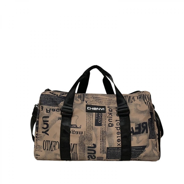 Modebrev Våd Og Tør Separation Sports Fitness Bag One Shoulder Bagagetaske Håndtaske Khaki