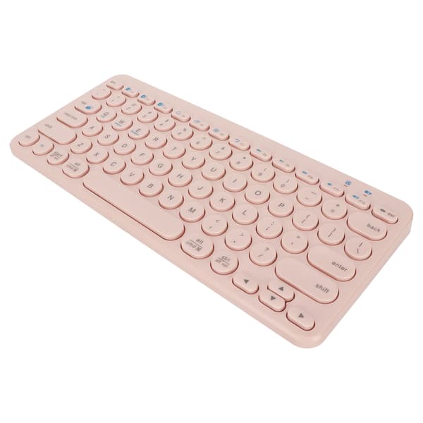 78-tangenters trådlöst tangentbord Bluetooth 5.0 Programmerbart Ergonomiskt Laptop-tangentbord för Windows för IOS för Android Rosa