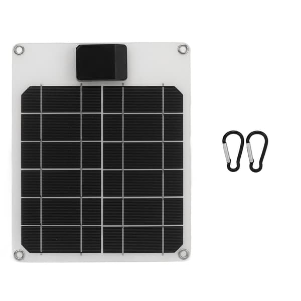 5W 5V Solpanel Monokrystallinsk Strømmgeneratorpanel Batterilader Kit til Bil Båd Trailer RV Hvid