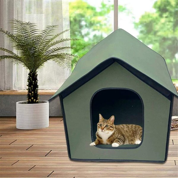 Udendørs hundehus > Vandtæt kattehus > Vinter udendørs kattehus til kæledyr > Sammenfoldeligt miljøvenligt husly til kat/rabbe