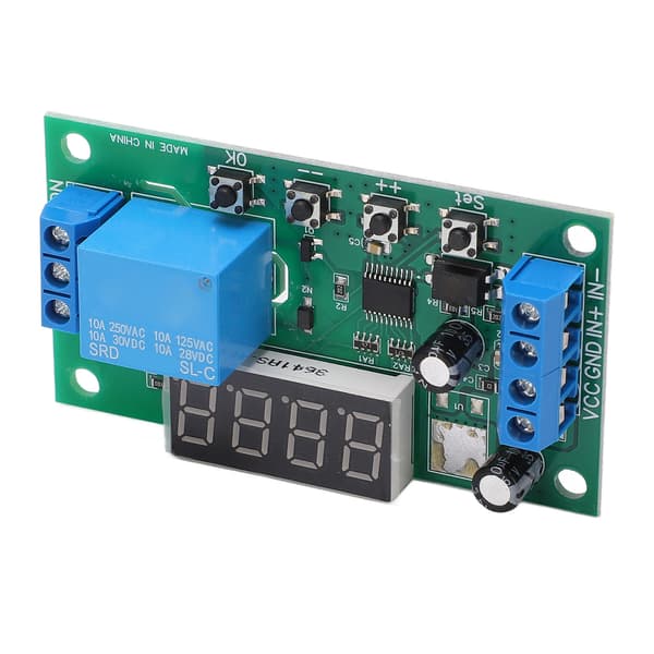 Multifunksjonell puls teller timer 0.1S til 9999999.9S 0.01S nøyaktighet 1 kanals relémodul 5V
