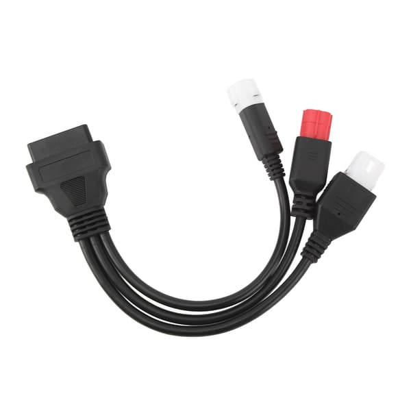 3-i-1 OBD Diagnostisk Kabel Hög Flexibilitet Plast Plug and Play Slitstark för Motorcykel