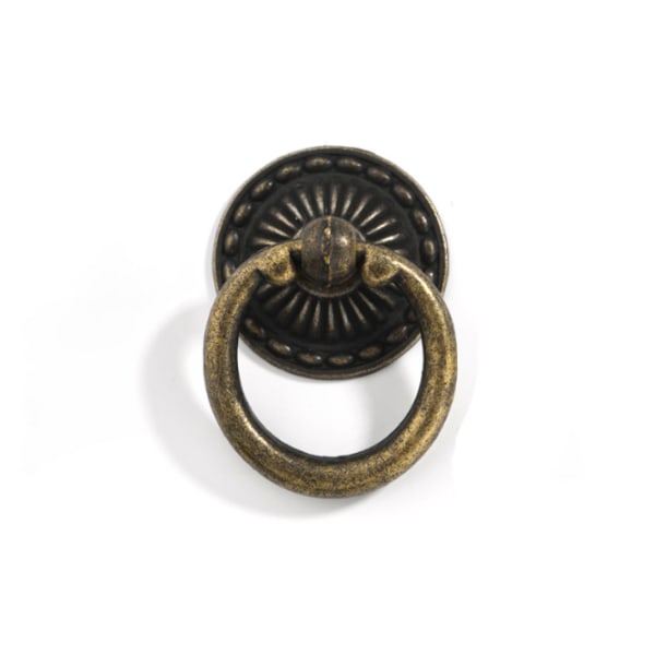 stykker ring bronze skuffehåndtag, enkelthuls ringskuffetræk, skabshåndtag møbelbeslag