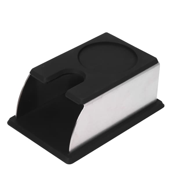 Kaffetamperholder - Rustfrit Stål Silikonstativ (Sort)