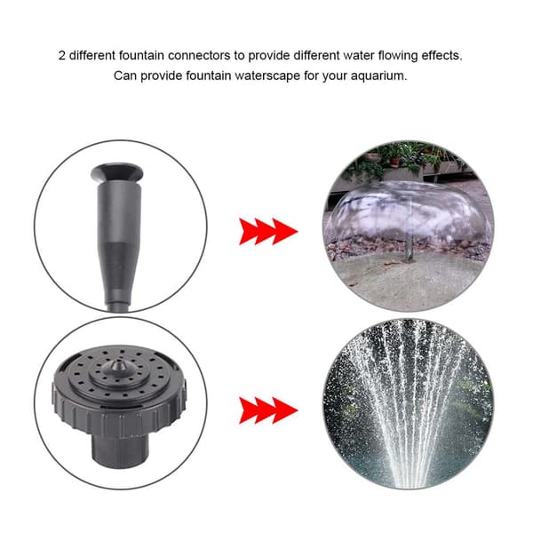 Multifunksjonell Akvarium Dam Pumpe Vannfontene Spray Dyse Rør Kit Tilbehør
