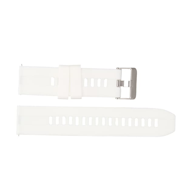 22mm Klockbandsrem Universal Quick Release Silikone Tilbehør til Realme Watch 2 Hvid