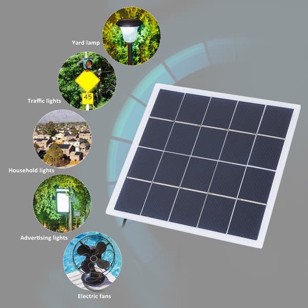 Bærbar 4W 5V Polykrystallinsk Solcellepanel Lamineret Plade med DC-Interface Opladning 3.7V Batteri Havelys