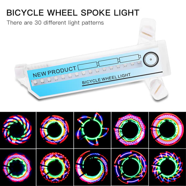 16 LED Cykelhjulslampor för Utomhuscykling