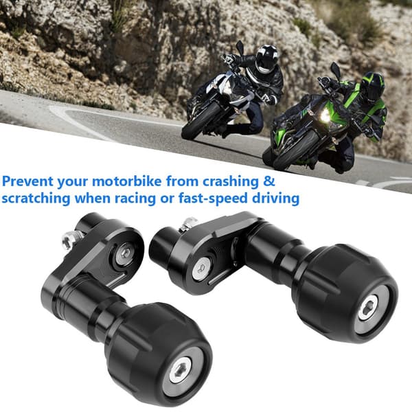 Kawasaki Ninja 400 2018 CNC Ramkåpa Skydd Crash Slider Svart
