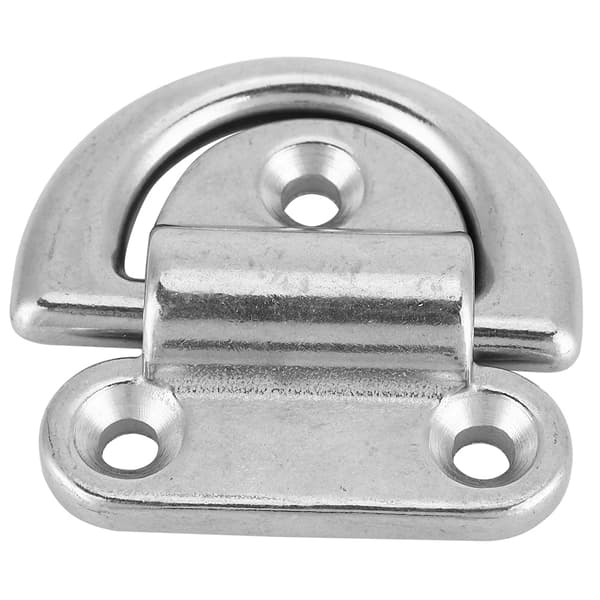 316 Rustfrit Stål Båd Foldbar Pad Eye Lashing D Ring Fastgørelsesbeslag (4 stk. 8mm)